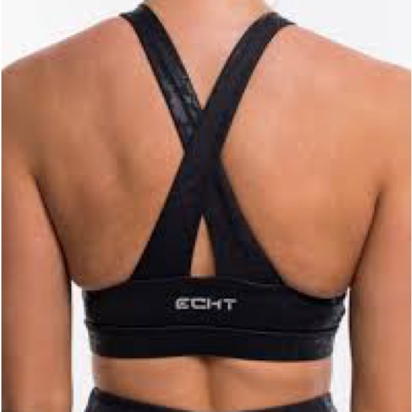 ECHT force sports bra black pattern print small athlesuire sporty trendy - Picture 2 of 9